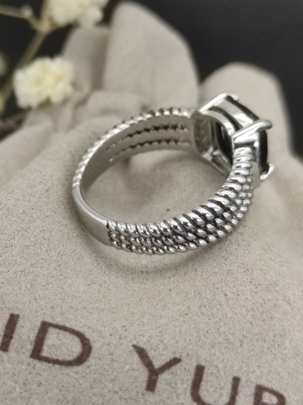 ⌚⌚⌚David Yurman Purple Diamond Ring, Size: 6-7-8-9 - Picture 4 of 5